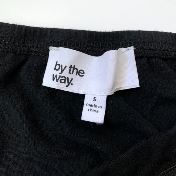 Revolve By the Way Lucie Ruched Off Shoulder Long Sleeve Mini Dress Black Small - Picture 8 of 8